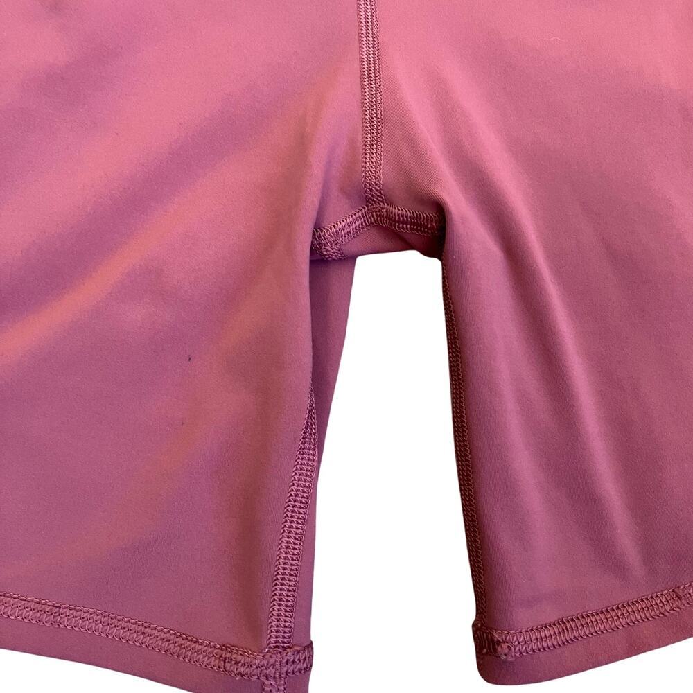 Vuori Sz S Rib Studio Short 6” High Rise Biker Shorts Dusty Mauve Stretchy Soft - Picture 15 of 15